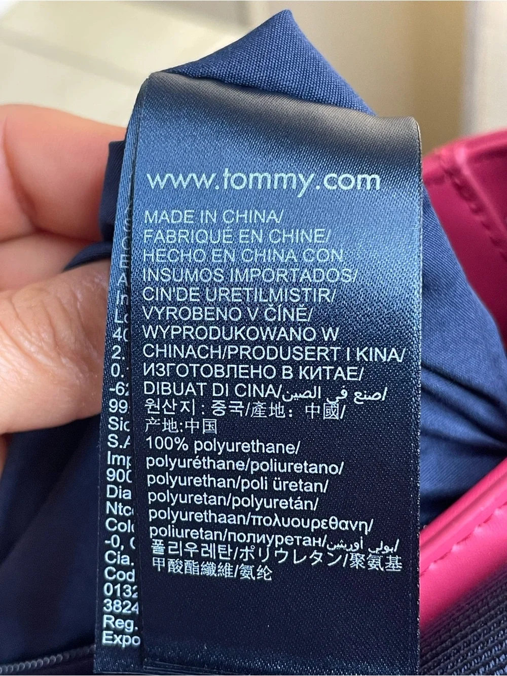 Tommy Jeans Bright Pink Tote with blue Handles